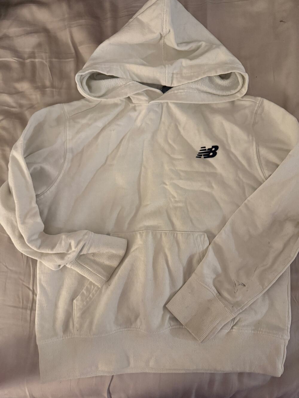 New Balance white hoodie size 8